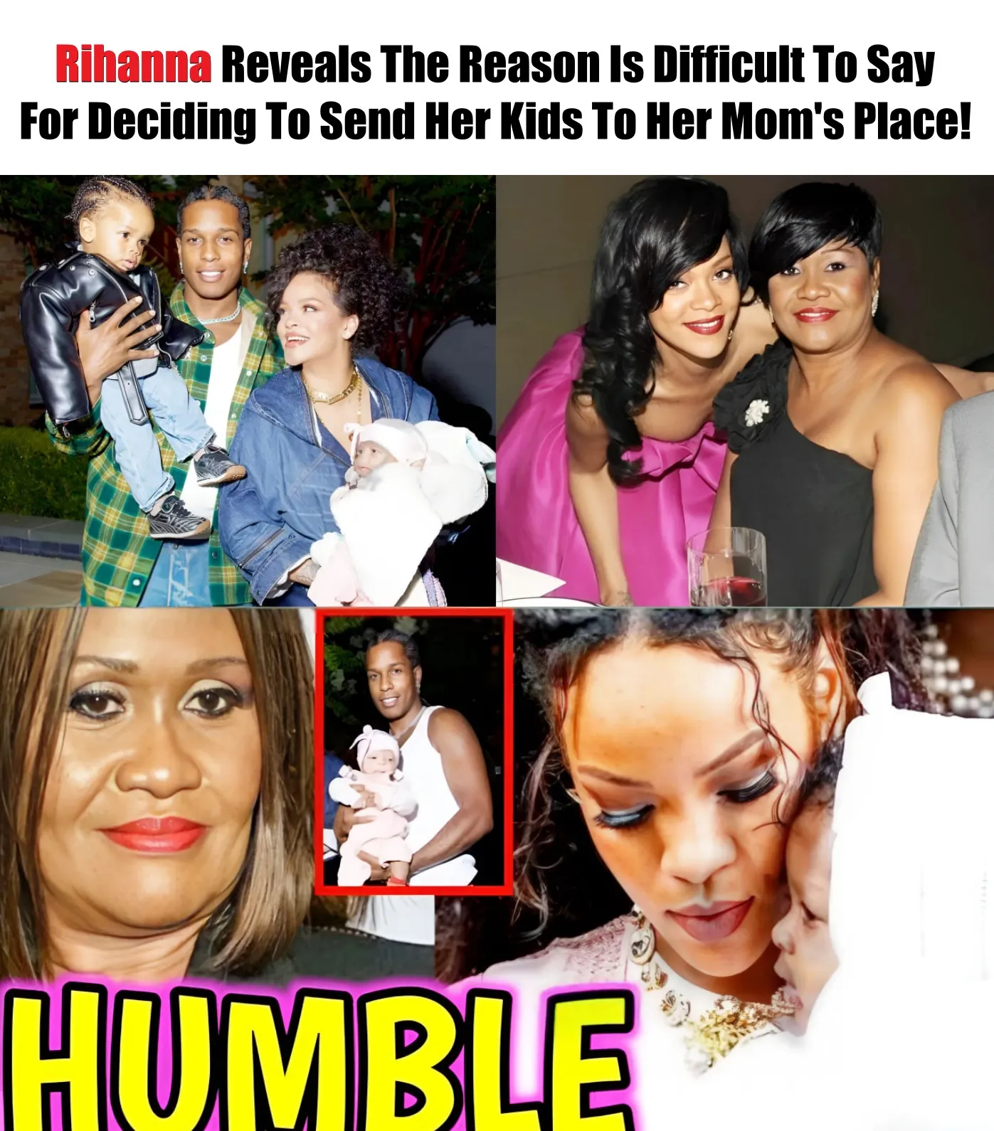 Cover Image for Rihanna Reveals The Reason Is Difficult To Say For Deciding To Send Her Kids To Her Mom’s Place!