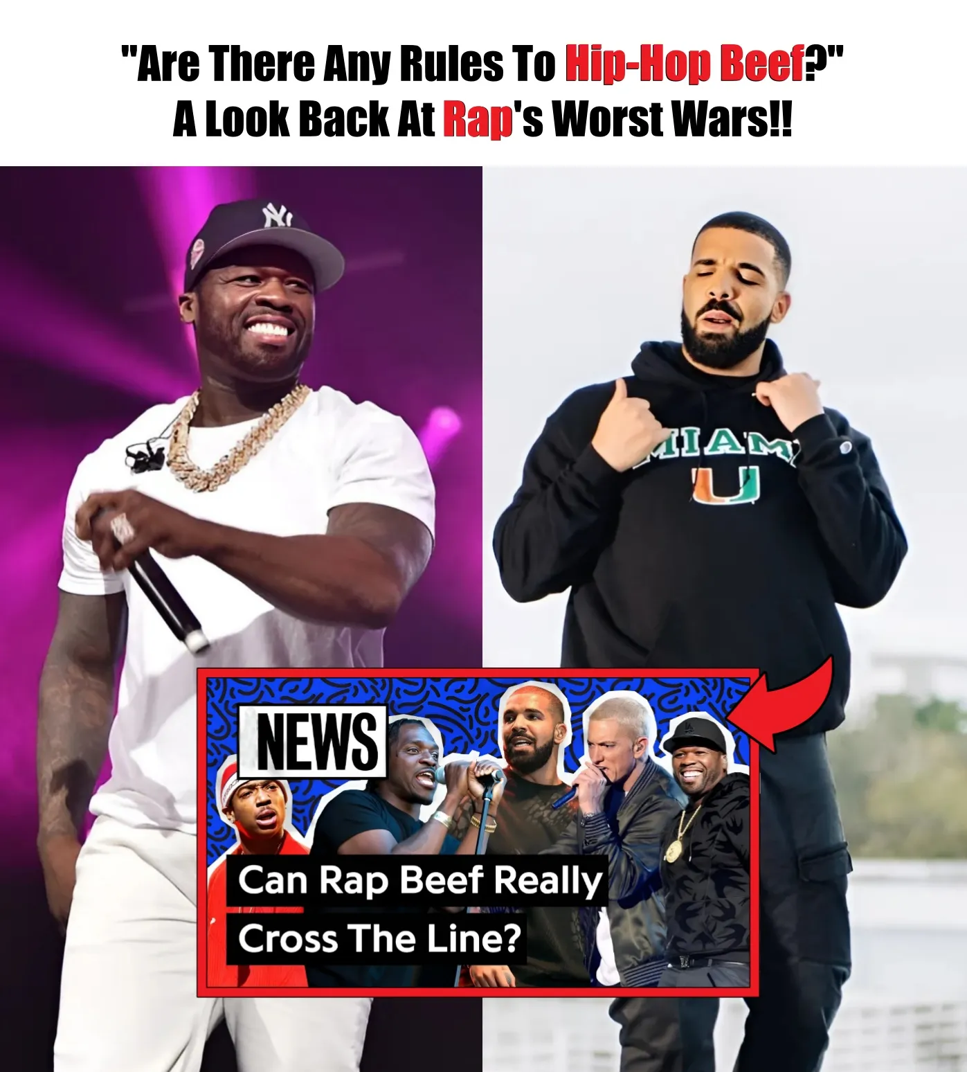 Cover Image for “Are There Any Rules To Hip-Hop Beef?” A Look Back At Rap’s Worst Wars!!