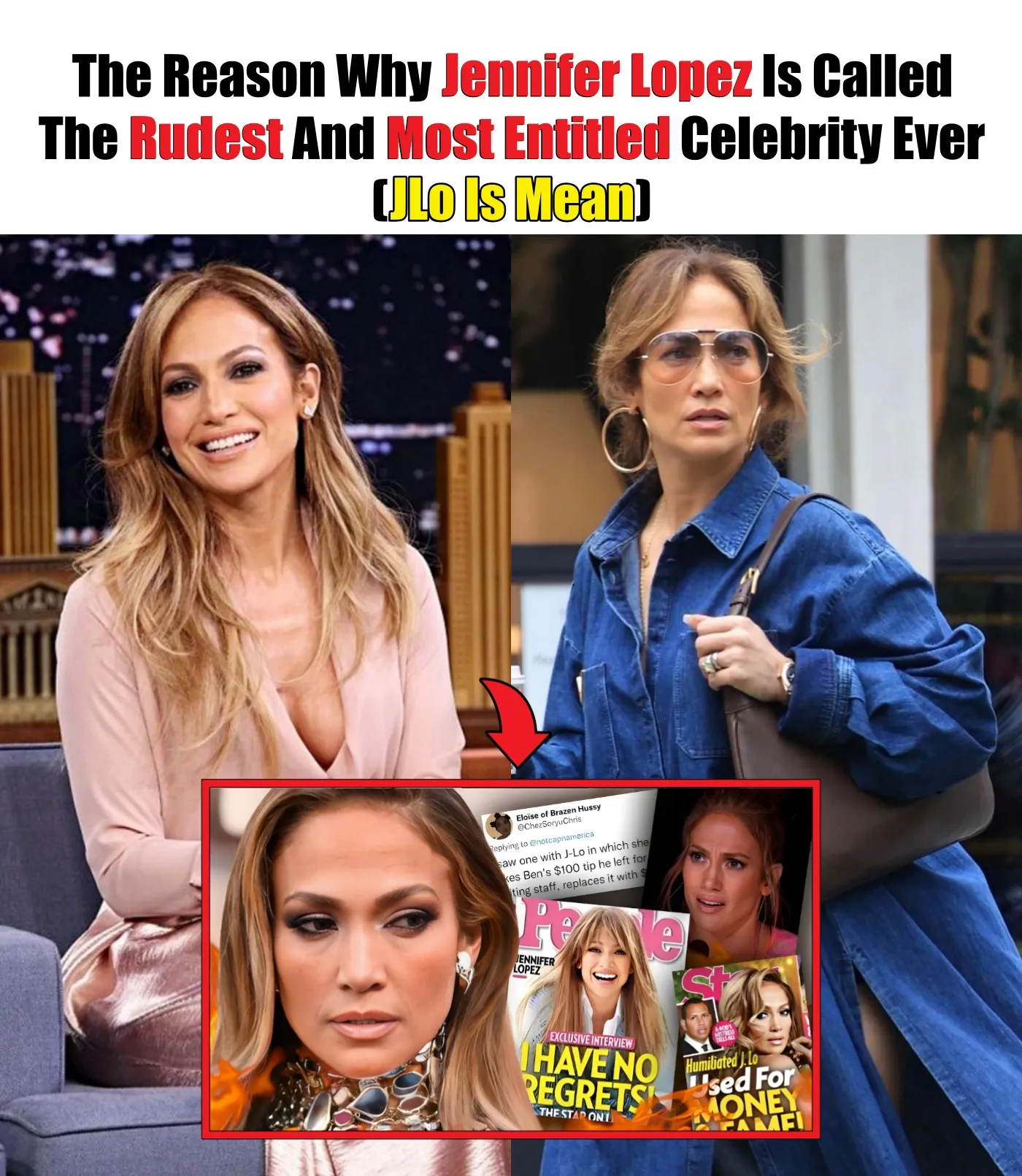 Cover Image for The Reason Why Jennifer Lopez Is Called The Rudest And Most Entitled Celebrity Ever (JLo Is Mean)