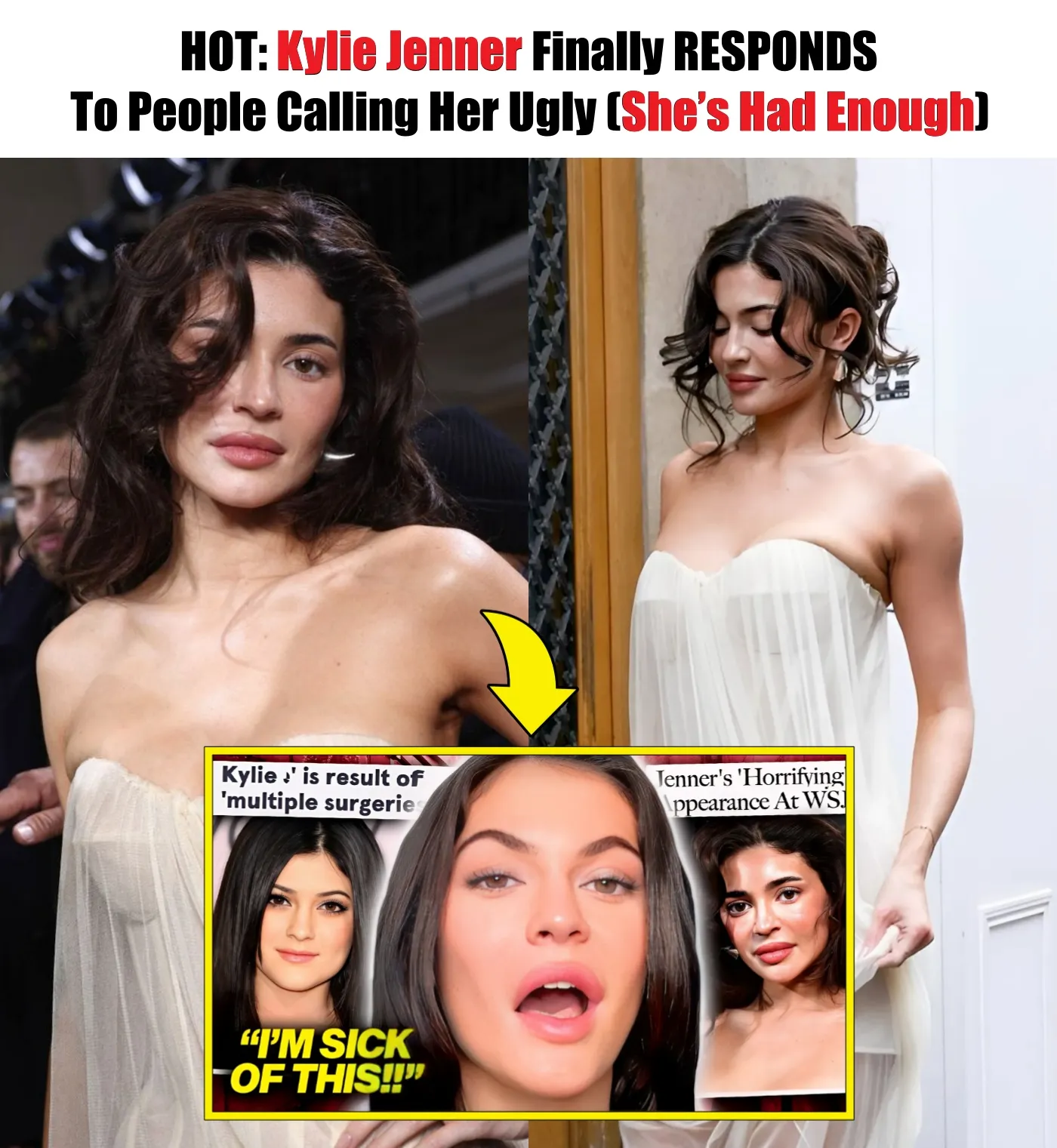 Cover Image for Kylie Jenner Finally RESPONDS To People Calling Her Ugly (She’s Had Enough)
