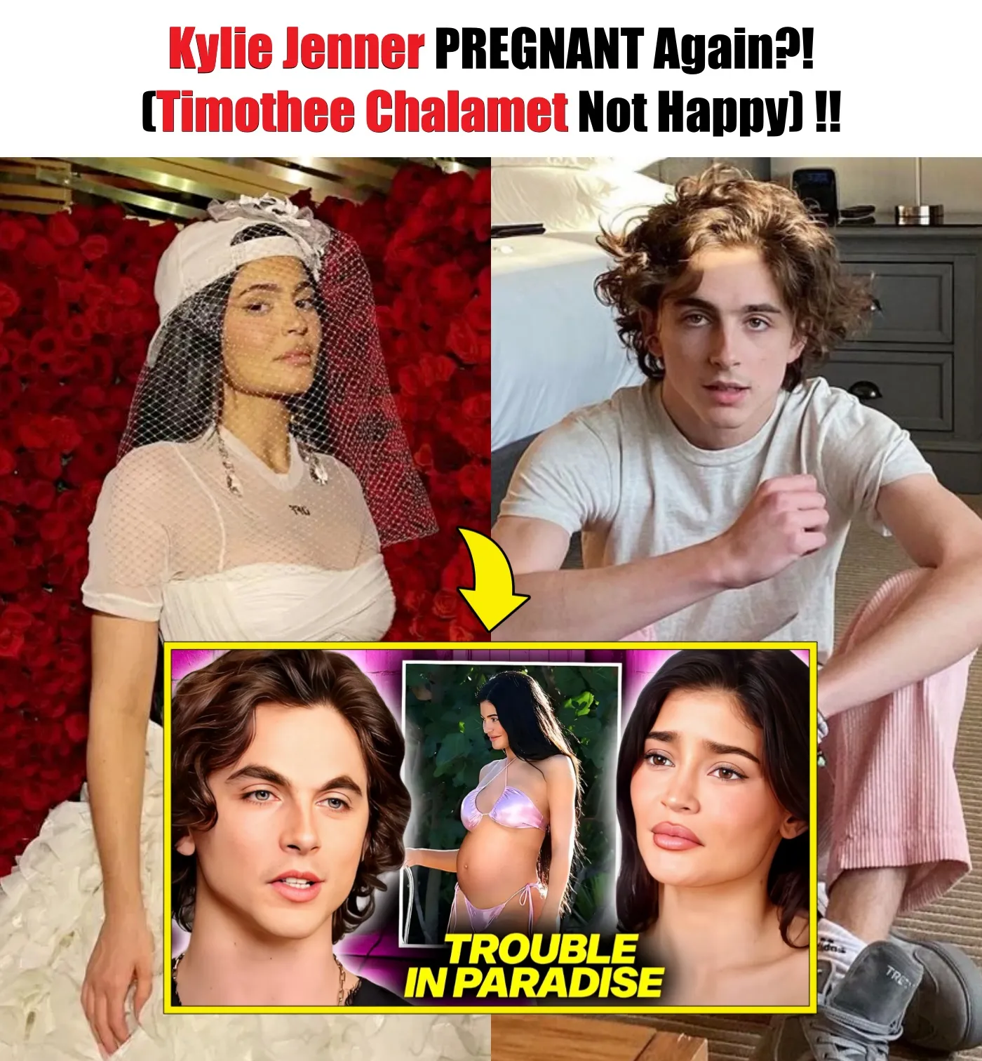 Cover Image for Kylie Jenner PREGNANT Again?! (Timothee Chalamet Not Happy)
