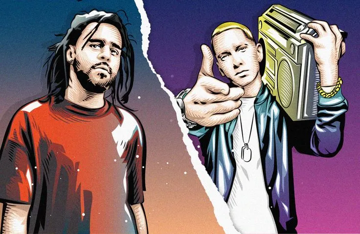 J.Cole x Eminem | Eminem, J cole, Art day