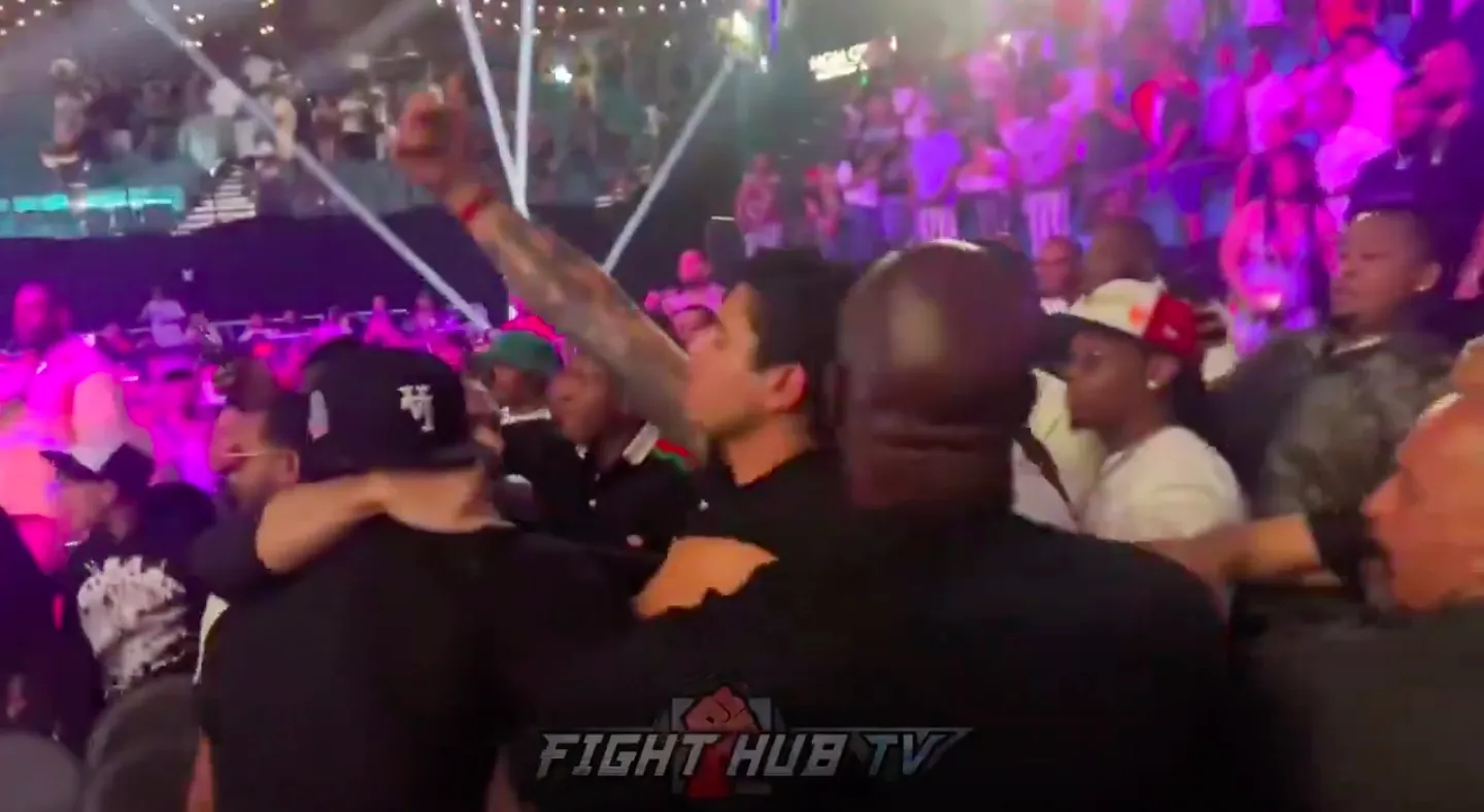 Ryan Garcia was involved in a brawl with boxer Caleb Plant