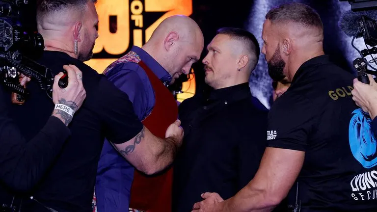 Tyson Fury taunted boxing rival Oleksandr Usyk before promising they would  deliver a 'fight for the ages' when they clash in Riyadh on 17 February.
