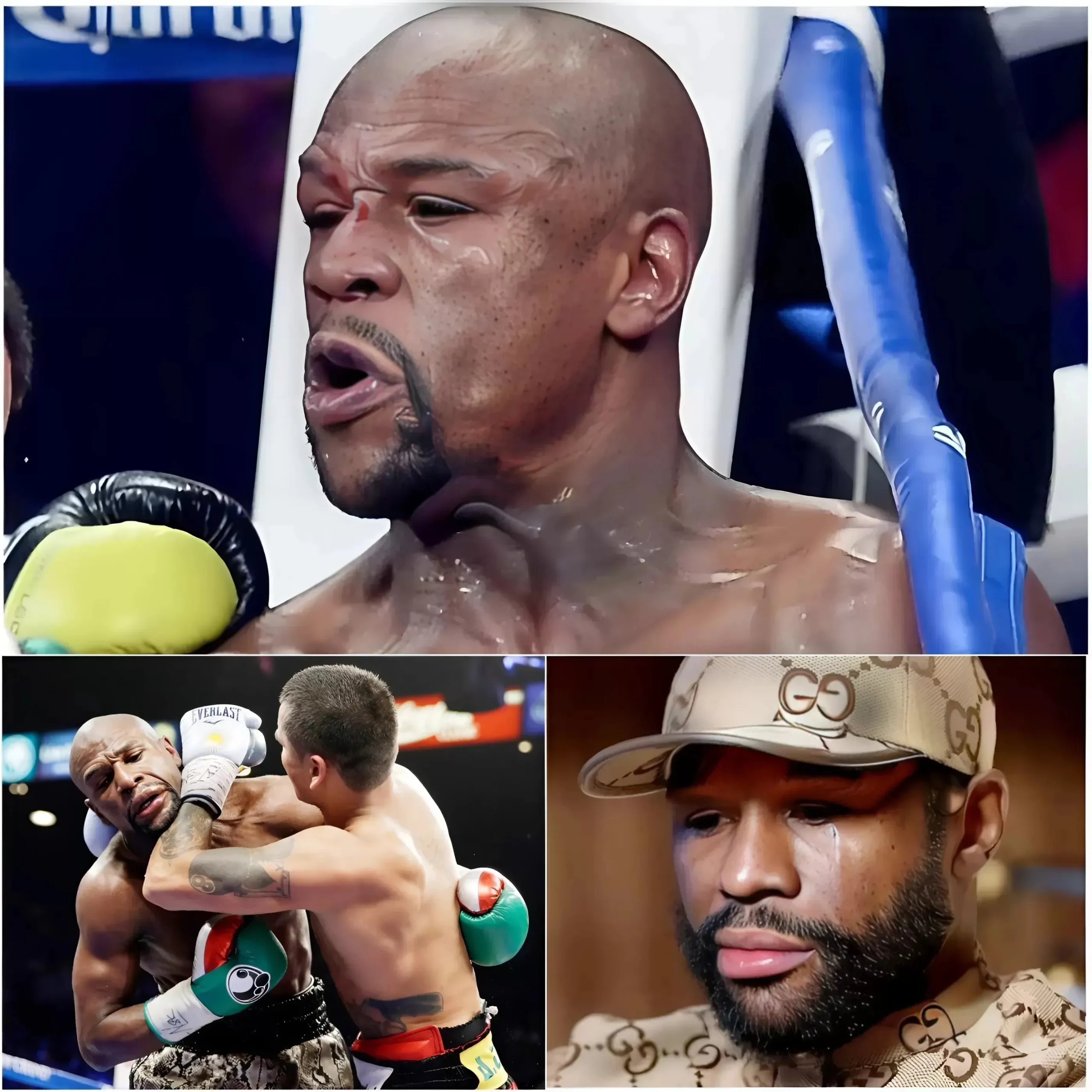 Cover Image for « La fin d’une époque » Mayweather perd sa séquence d’invincibilité avec un KO choquant au huitième round contre John Gotti III, déclenchant le chaos et des pertes de 135 millions de dollars